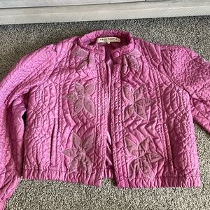 Free People Quinn Quilted Jacket, Pink S